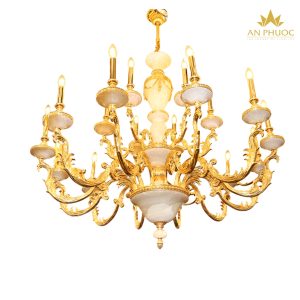 Đèn chùm đồng mạ vàng 034-12+6 D1225*1170