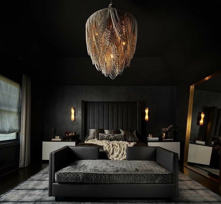 Phòng ngủ huyền bí màu đen: Sự kết hợp của màu đen và một chút huyền bí trong phòng ngủ sẽ tạo ra một không gian lý tưởng để nghỉ ngơi sau một ngày làm việc mệt nhọc. Những vật dụng trong phòng ngủ này sẽ đem lại cho bạn một cảm giác thư giãn và sự cân bằng trong cuộc sống.