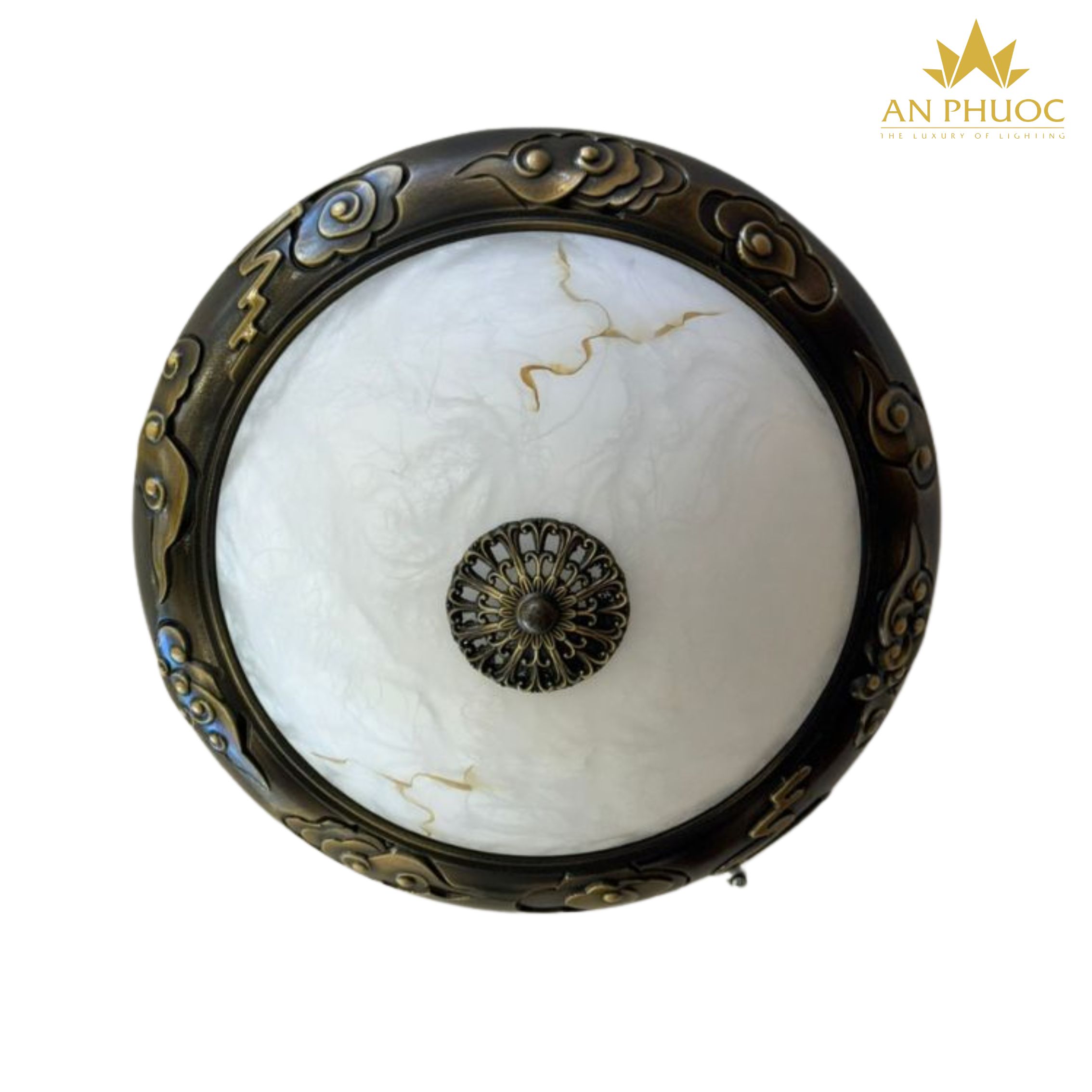 Đèn ốp trần đồng vân mây 1011 D400mm