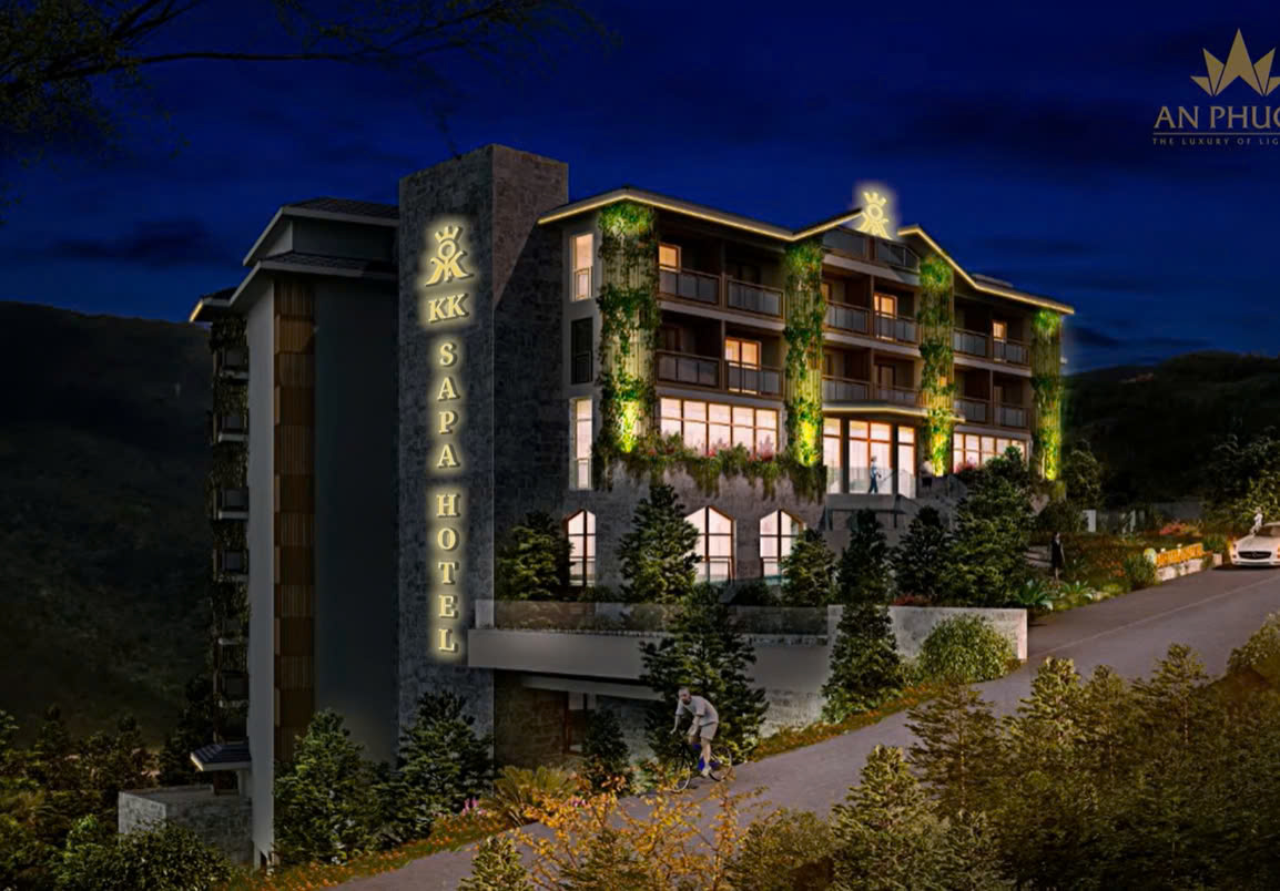 Phối Cảnh Chiếu Sáng Mặt Tiền Khách Sạn Sapa Hotel – Kiệt Tác Ánh Sáng Giữa Lòng Thị Trấn Sương Mờ