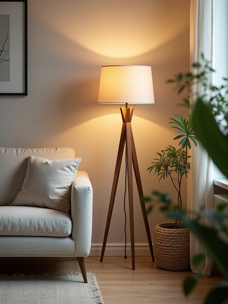 Đèn cây 3 chân đơn giản hiện đại